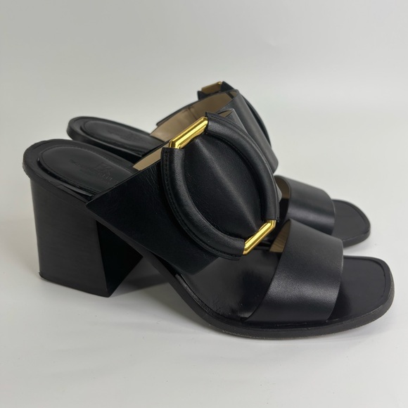 Banana Republic Shoes - Banana Republic Ravello sandals 8 black leather high heel Italy